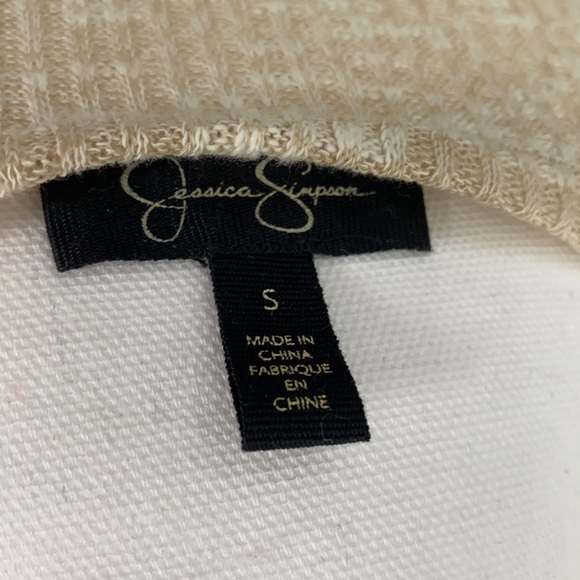 Jessica Simpson Tan Lace Trim Knit Top Size Small - Picture 5 of 7